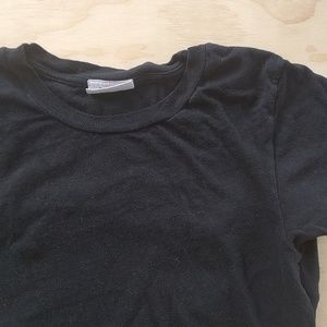 Black cotton tee